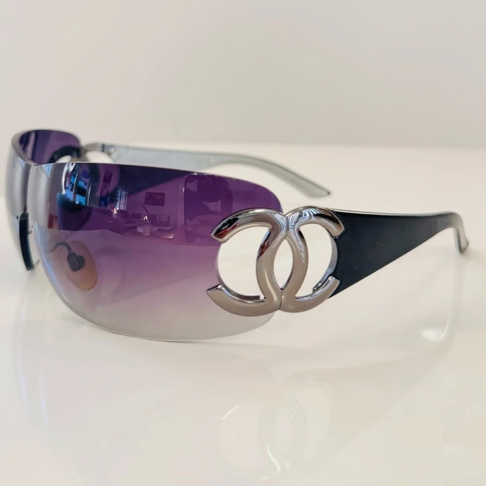 Rare 🖤 Vintage Chanel CC rimless sunglasses. - Picture 2 of 9
